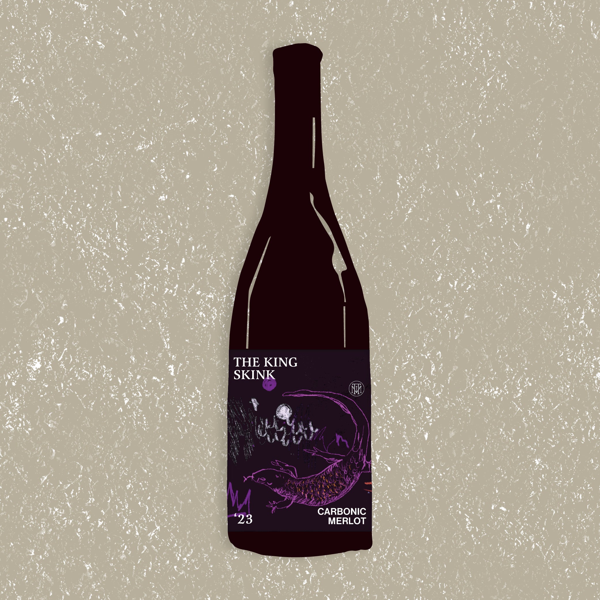 Neoteric Wine The King Skink Carbonic Merlot 2023 Bottle